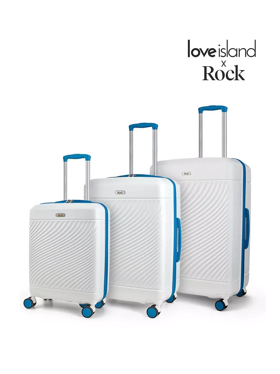 Rock X LoveIsland suitcase (white/blue)
